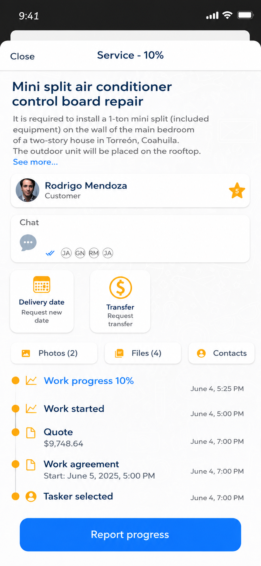Client view